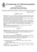 Ordinanza 65/PM: S. Antonio, divieto di circolazione e fermata
